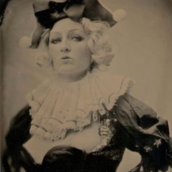 Artist made OOAK Antiqued  Ruffled Ruff Collar, Clown Pierrot, harlequin. - Picture 9 of 11